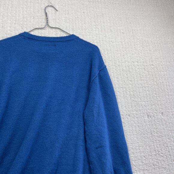 Guess Blue Sweater Men Size Small Mohair / Wool + Blend Pullover Jumper Knit - Picture 16 of 16